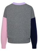 Maison Kitsuné 'Fox Head' Lilac Wool Sweater