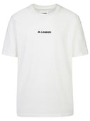 Maglietta in cotone bianco jil sander