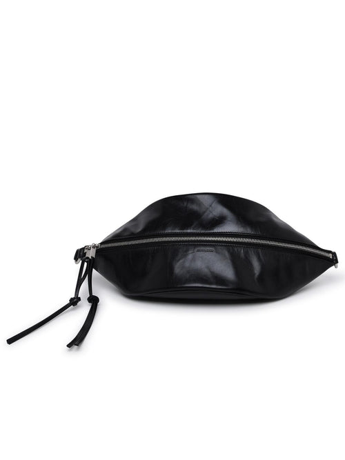 Jil Sander Black Lear Belt Bag