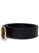 Jil Sander Black Lear Belt