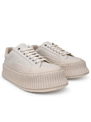 Jil Sander Ivory Canvas Sneakers