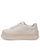 Jil Sander Ivory Canvas Sneakers