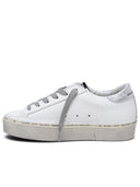 Golden Goose Hi Star Sneakers In White Lear