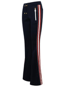 Balmain Hw Flare Pants In Blue Cotton Blend