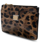Dolce & Gabbana Leopard Print Shiny Lear Lear Wallet