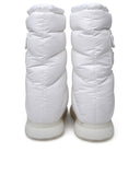 Moncler 'Gaia Pocket' Mid Boots In White Laqué Nylon