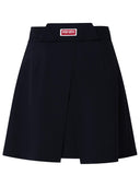 Kenzo Navy Virgin Wool Miniskirt
