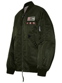 Dsquared2 Bomber Jacket In Green Nylon