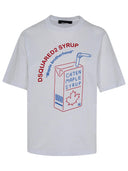 Maglietta di cotone bianco dsquared2