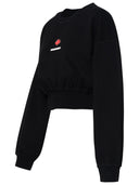 Sweat-shirt en coton noir dsquared2