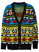 Cardigan di lana multicolore DSQuered2