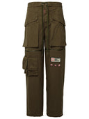 Pantaloni di cotone verde dsquared2