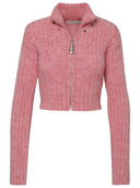 Alessandra Rich Rose Virgin Wool Blend Sweater