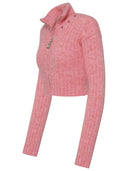Alessandra Rich Rose Virgin Wool Blend Sweater
