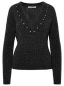 Alessandra Rich Gray Virgin Wool Blend Sweater