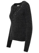 Alessandra Rich Gray Virgin Wool Blend Sweater
