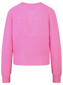 Ganni Pink Merino Wool Blend Cardigan