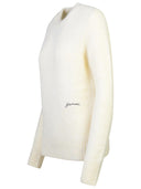 Ganni Ivory Brushed Alpaca Sweater