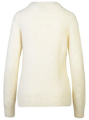 Ganni Ivory Brushed Alpaca Sweater