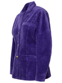 Ganni 'Corduroy' Purple Corduroy Blazer