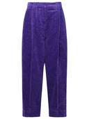 Ganni 'Corduroy' Purple Corduroy Pants