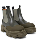 Ganni Green Lear Ankle Boots