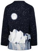 Alanui au milieu de Nowher Blue Cashmere Blend Cardigan