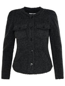 Isabel Marant Etoile 'Nelly' Anthracite Wool Blend Chaqueta