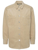 Isabel Marant Etoile beige linned blend randal shirt