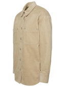 Isabel Marant Etoile beige linned blend randal shirt
