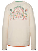 Casablanca Ivory Cashmere Blend Cardigan