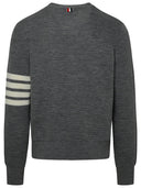 Thom Browne Grey Virgin Wool Cardigan