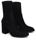 Stuart Weitzman Black Suede Fareblock Boots