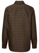 Versace beige cotone blend camicia