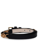 Versace Black Lear Low Belt