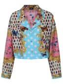 Camicia di seta multicolore Versace