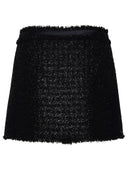 Versace Minonkirt Black Wool Blend