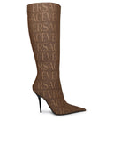 Versace Beige Cotton Blend Boots