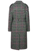 Msgm Multicolor Wool Blend Coat