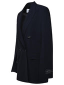 MSGM Navy Virgin Wool Blazer