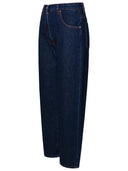 Jeans di cotone blu msgm