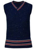 Msgm Blue Wool Blend Varsity Sweater