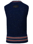 Msgm Blue Wool Blend Varsity Sweater