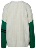 Msgm Ivory Cashmere Blend Cardigan