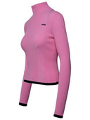 MSGM Pink Viskose Rollkragenpullover Pullover