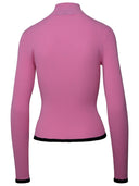 MSGM Pink Viskose Rollkragenpullover Pullover