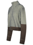 Mm6 Maison Margiela Two Tone Wool Blend Turtleneck Sweater