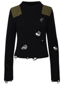 MM6 Maison Margiela Blue Wool Blend Pull