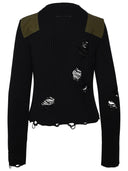 MM6 Maison Margiela Blue Wool Blend Pull