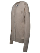 Mm6 Maison Margiela Beige Alpaca Blend Cardigan